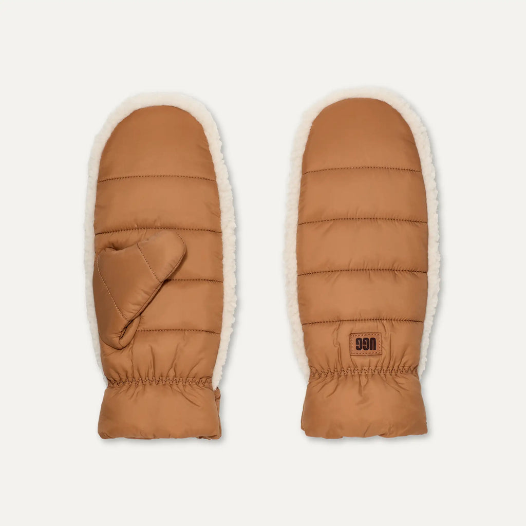 Women's AW UGGfluff Mitten - CHESTNUT