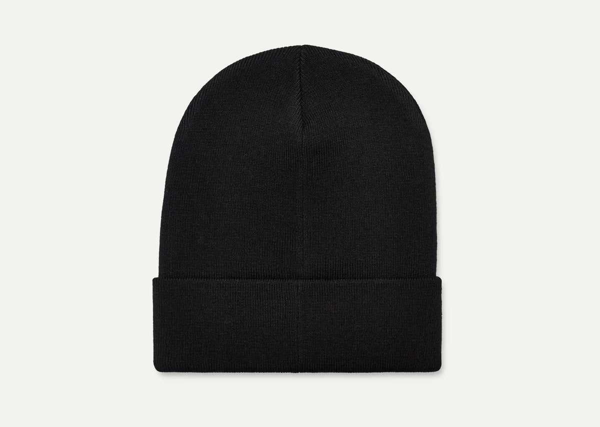 Men's High Crown Beanie - BLACK