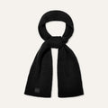 All Gender Chunky Rib Scarf - BLACK