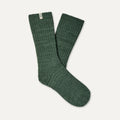 Women's Rib Knit Slouchy Crew Sock - GREEN STONE