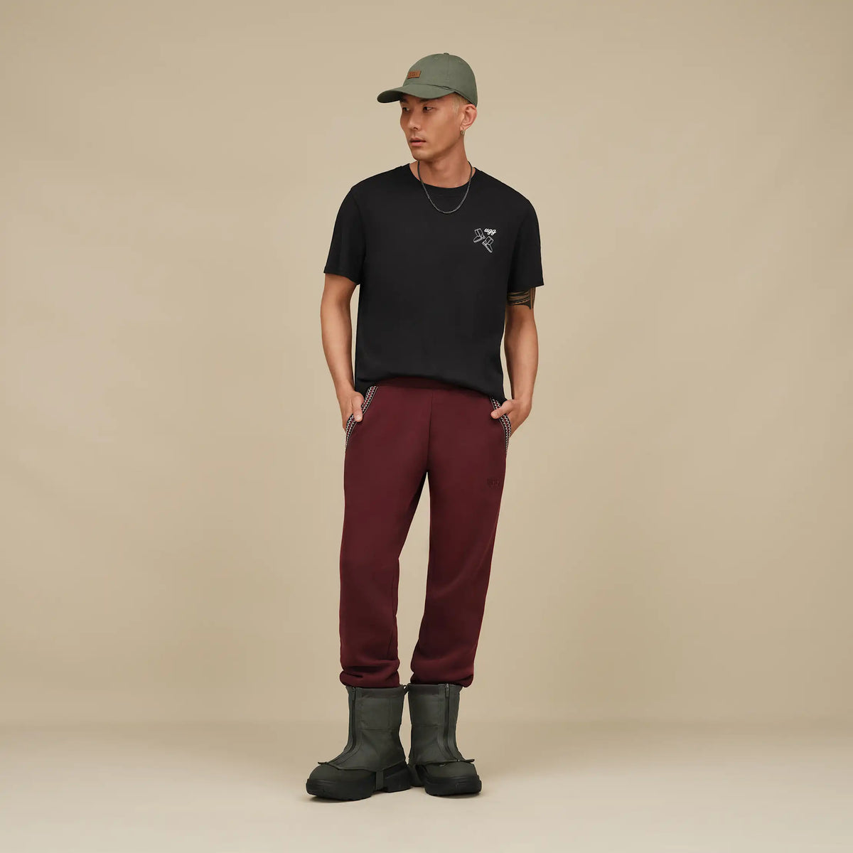 All Gender UGG Logo Cap - GREEN STONE