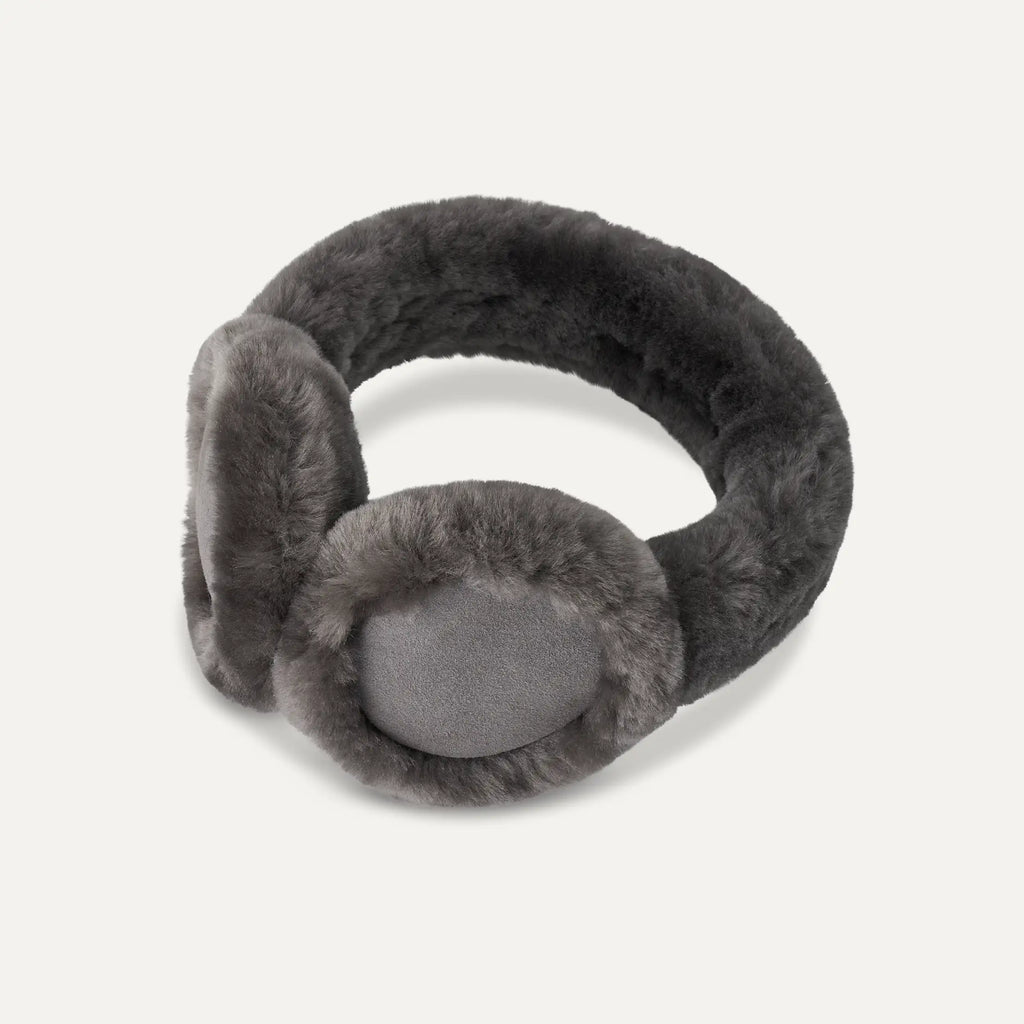 Women's Sheepskin Wireless Earmuff - ANCHOR GREY
