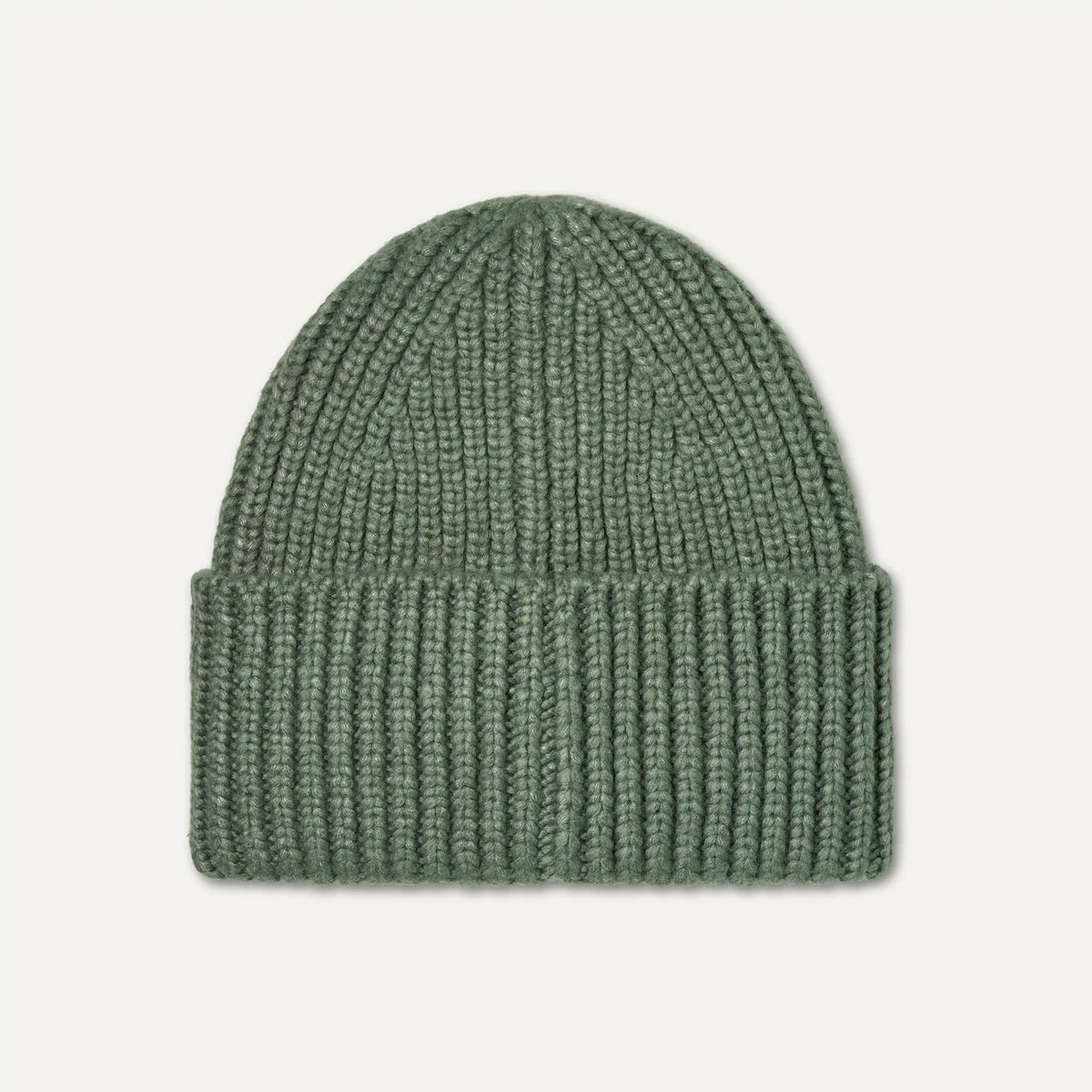Men's Chunky Rib Beanie - GREEN STONE