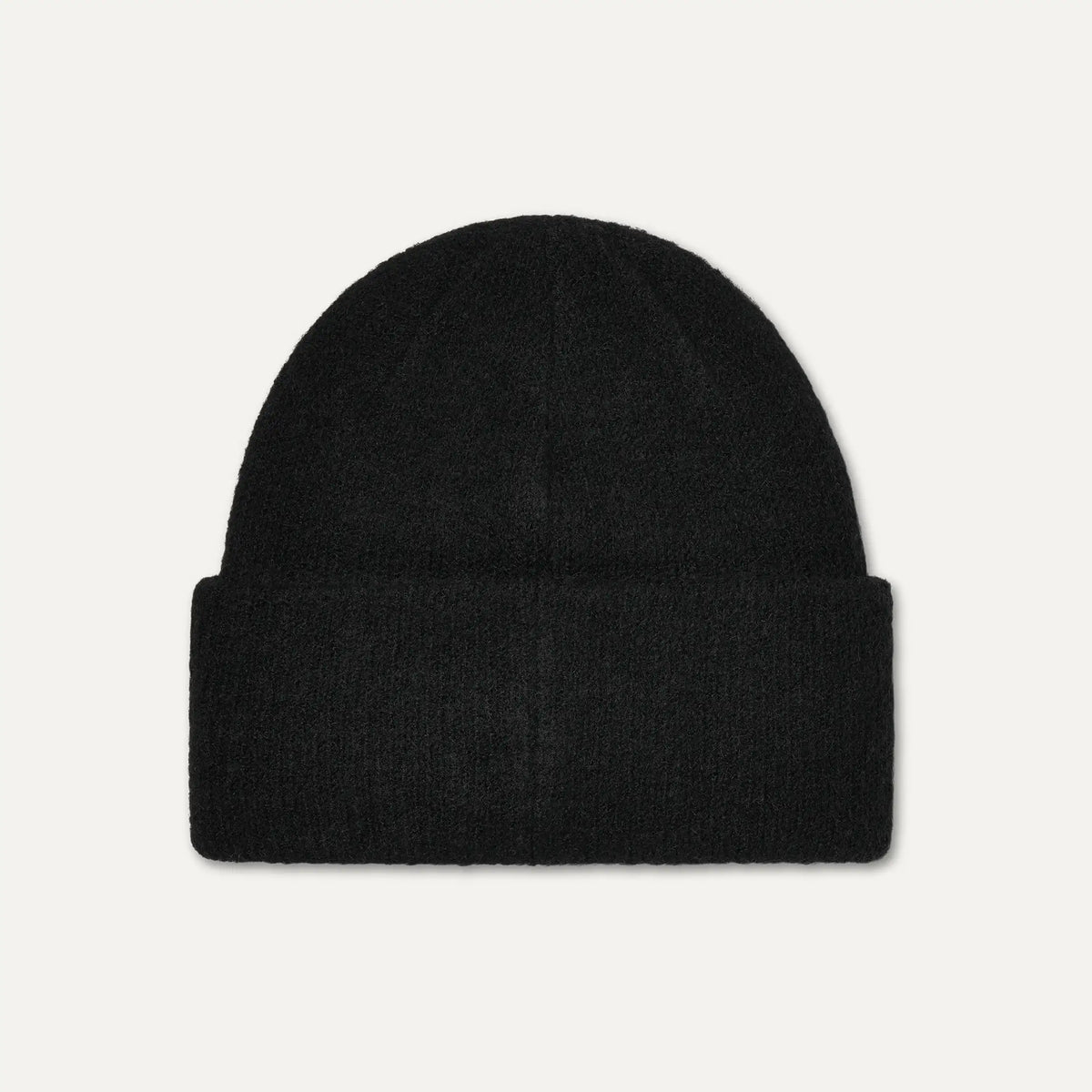 Women's Fuzzy UGG Logo Beanie - BLACK