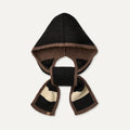 Women's Colorblock Hooded Scarf - BLACK MULTI