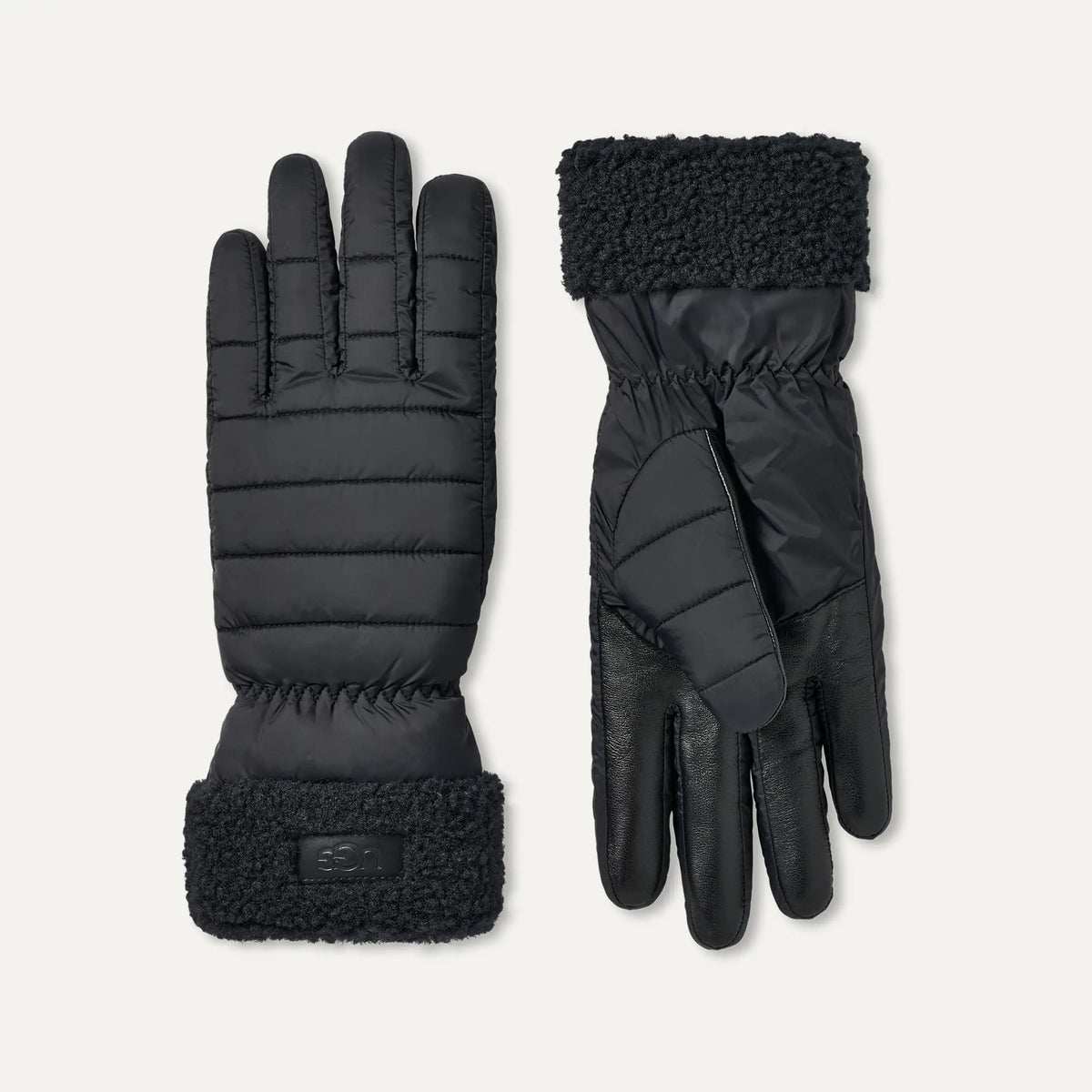 Women's AW UGGfluff Cuff Glove - BLACK