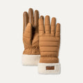 Women's AW UGGfluff Cuff Glove - CHESTNUT