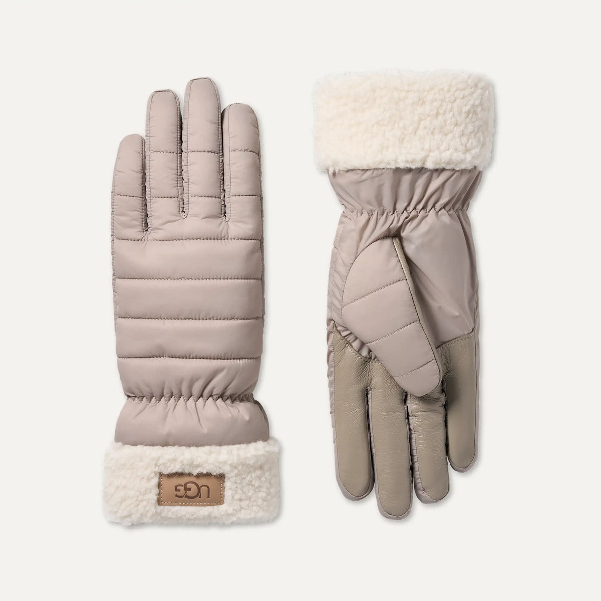 Women's AW UGGfluff Cuff Glove - OYSTER