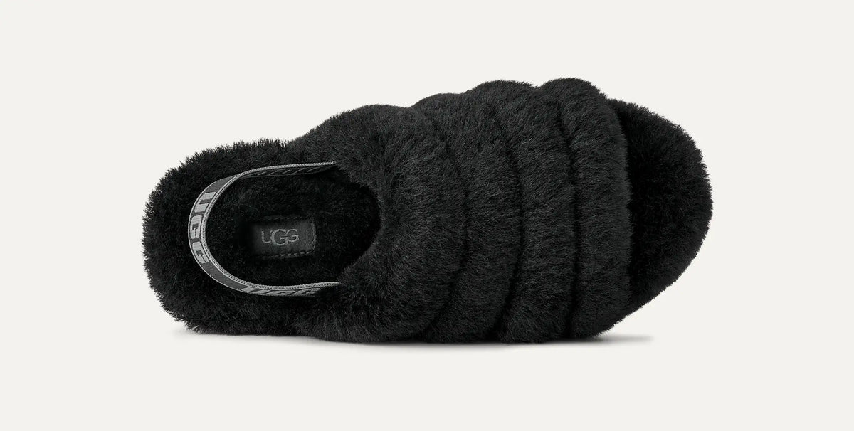 Women's Fluff Yeah Slide - BLACK / DARK SHADOW
