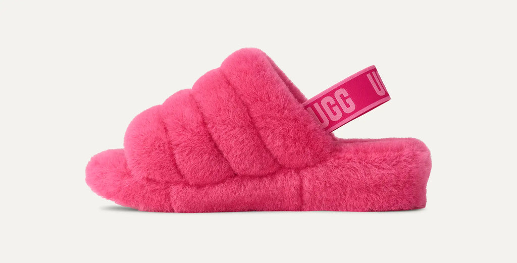 Women's Fluff Yeah Slide - DEEP CORAL / SACHET PINK