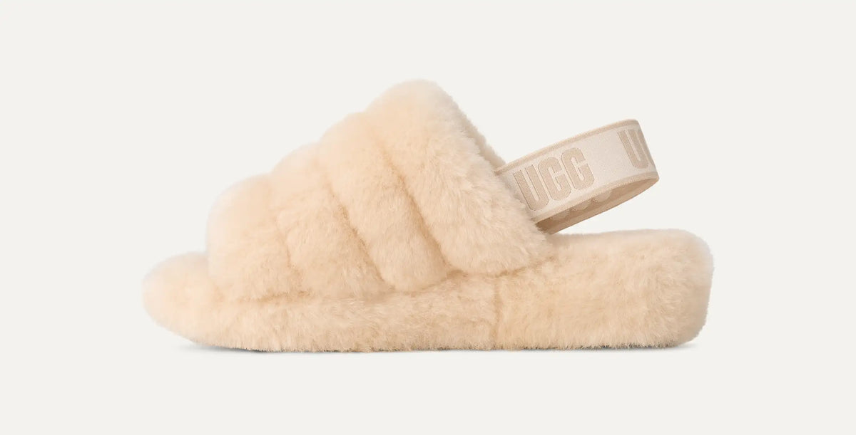 Women's Fluff Yeah Slide - NATURAL / SEA SALT
