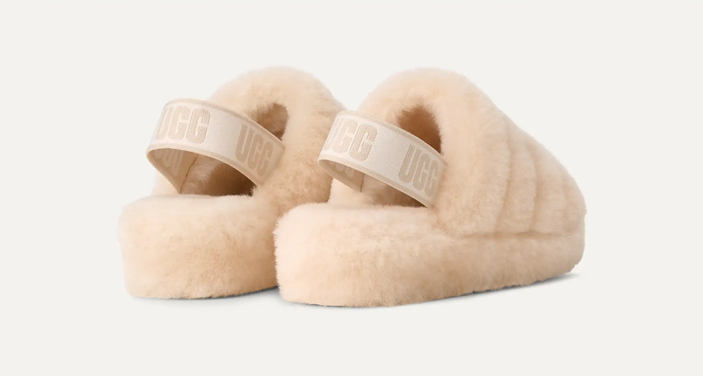 Women's Fluff Yeah Slide - NATURAL / SEA SALT