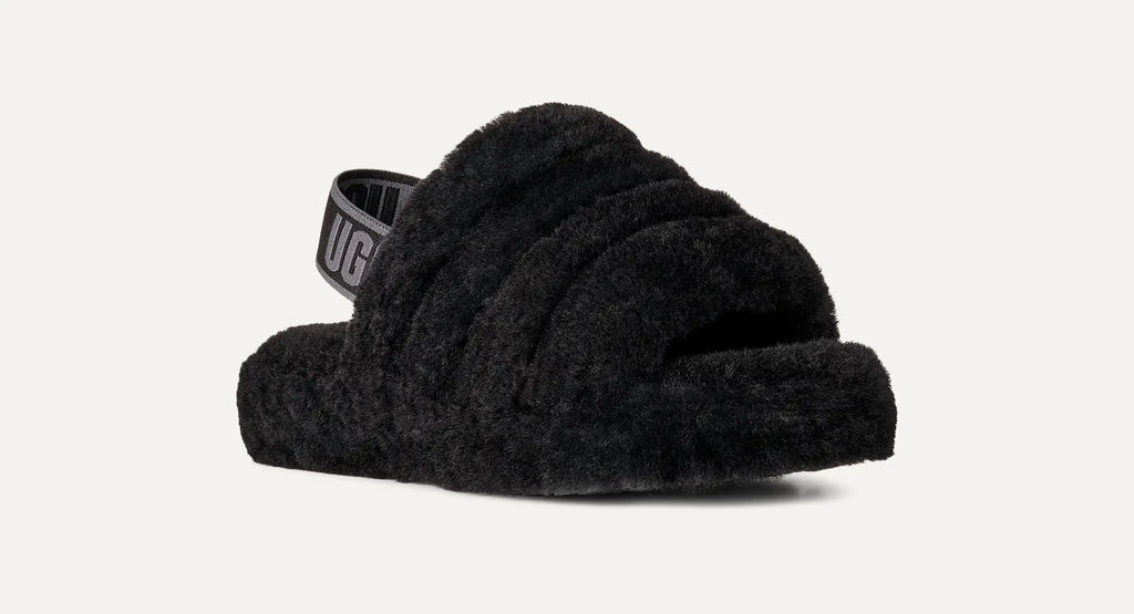 Kids' Fluff Yeah Slide - BLACK / DARK SHADOW