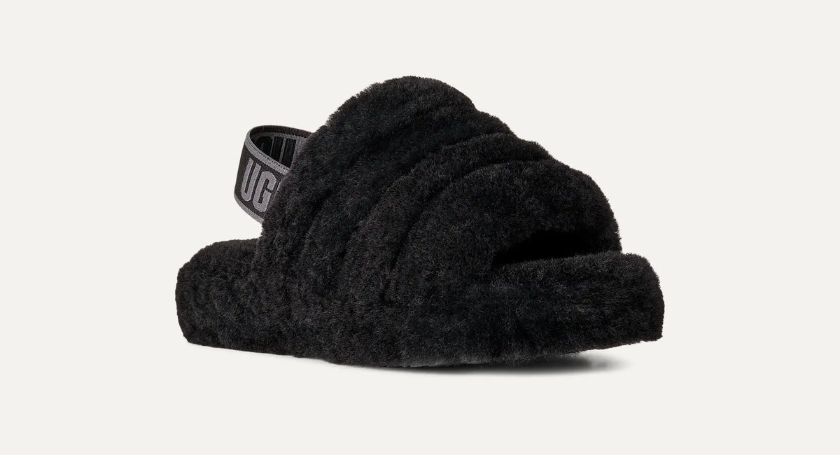 Kids' Fluff Yeah Slide - BLACK / DARK SHADOW