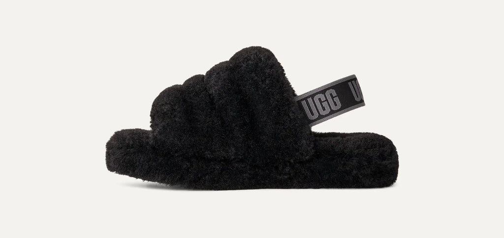 Kids' Fluff Yeah Slide - BLACK / DARK SHADOW