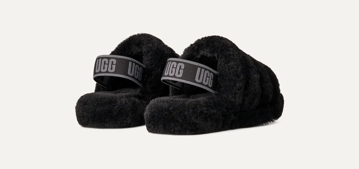 Kids' Fluff Yeah Slide - BLACK / DARK SHADOW