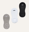 Women's Stela No Show 3 Pack - WHITE / GREY / BLACK