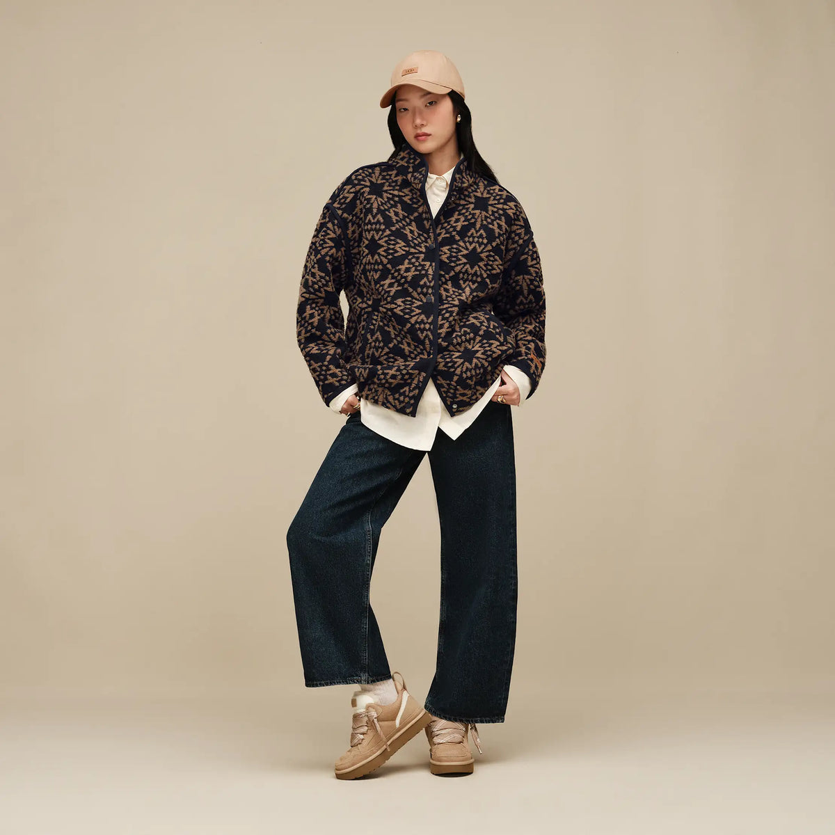 Women's Rib Knit Slouchy Crew 3 Pack - STRAWBERRY / CREAM / COFFEE BERRY