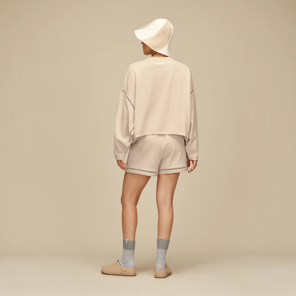 Women's Rib Knit Slouchy Quarter - SEAL