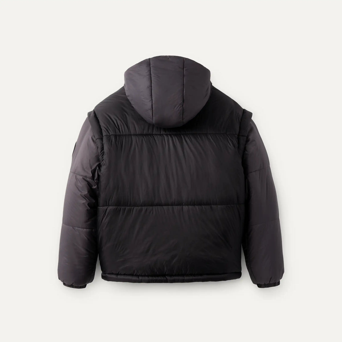 All Gender Kristian Conv Puffer Coat - BLACK / CREAM