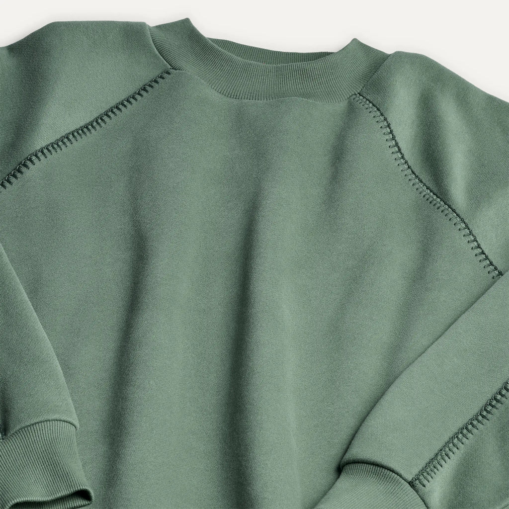 Women's Classic Crewneck - GREEN STONE