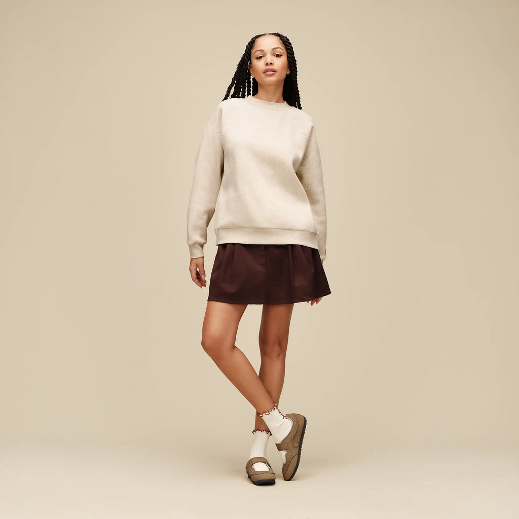 Women's Classic Crewneck - SAND HEATHER