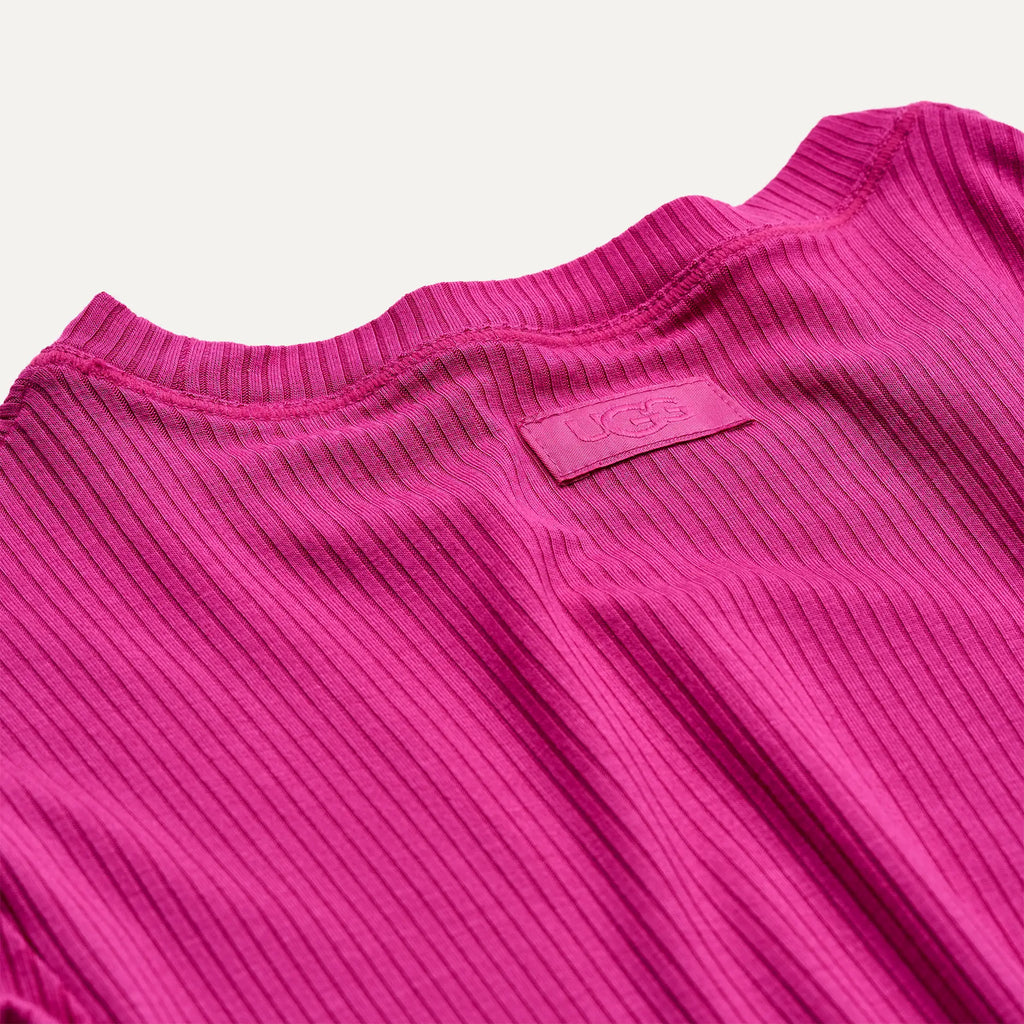 Women's Miriam Baby Tee Rib - CHROMA PINK