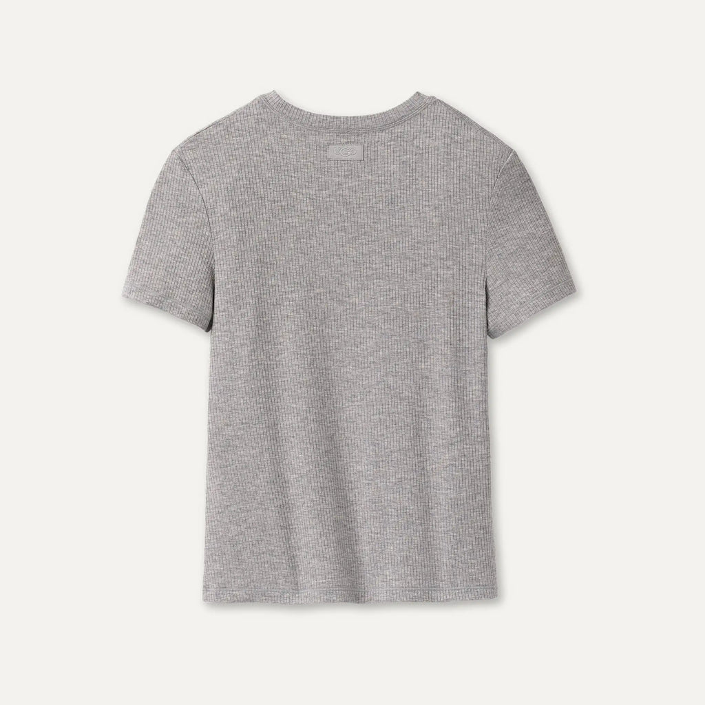 Women's Miriam Baby Tee Rib - GREY HEATHER
