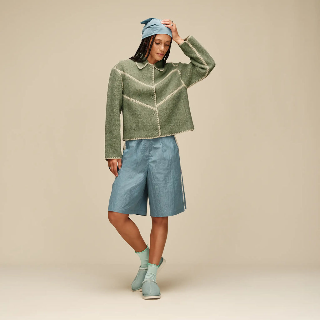 Ellison UGGfluff Shell Jacket - GREEN FOG HEATHER