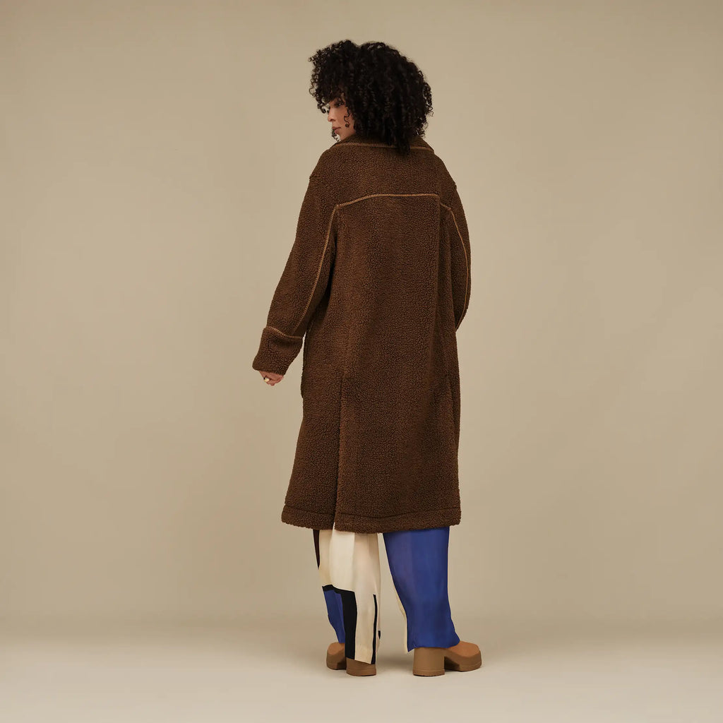 Women's Sema UGGfluff Coat - DEEP NUTMEG