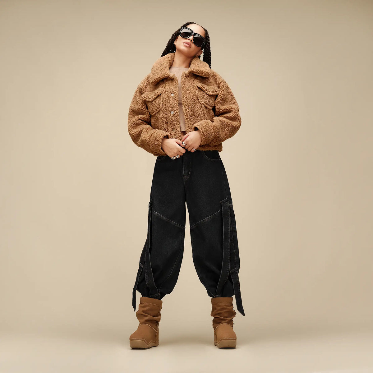 Women's Frankie Short Trucker Jacket - CHESTNUT