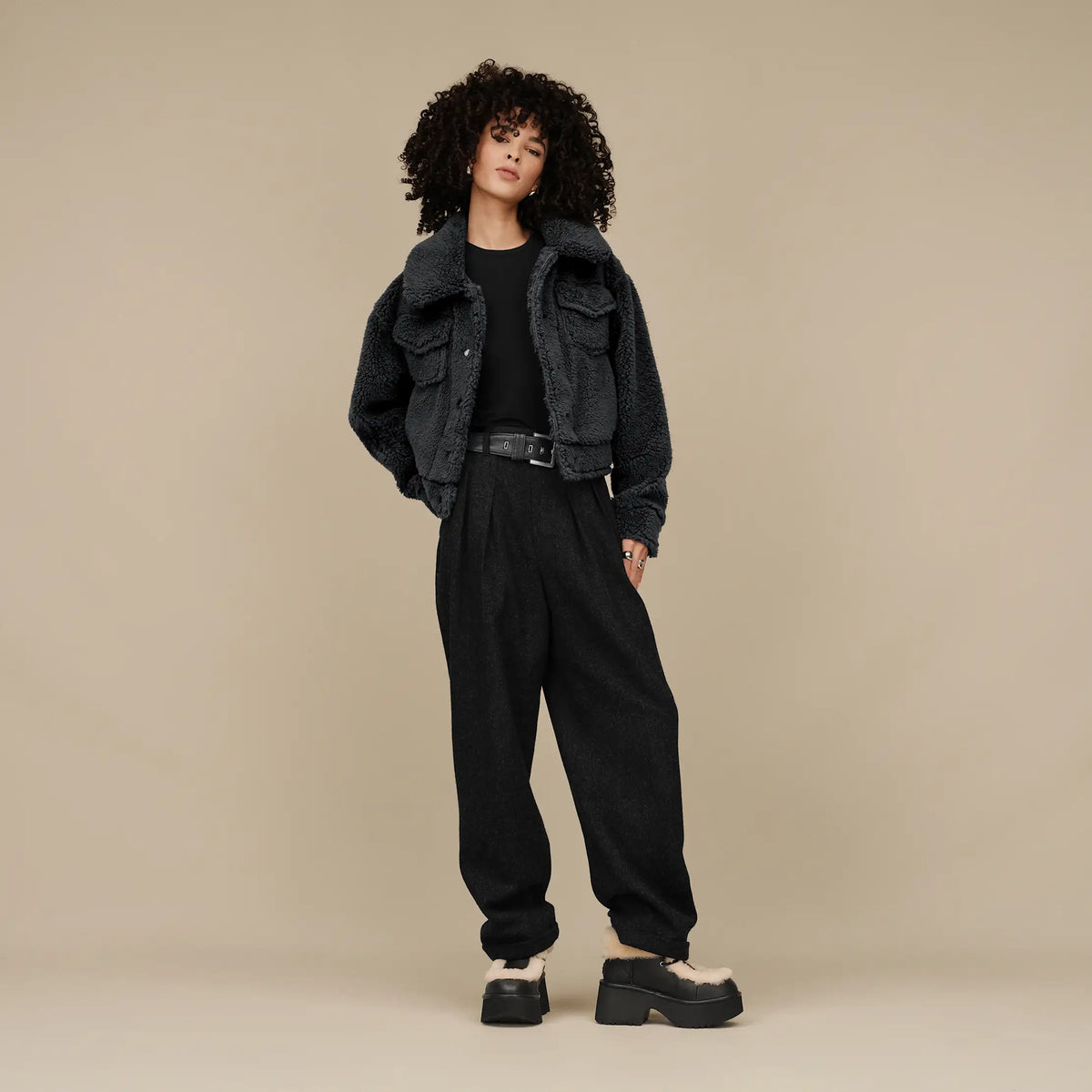 Women's Frankie Short Trucker Jacket - INK