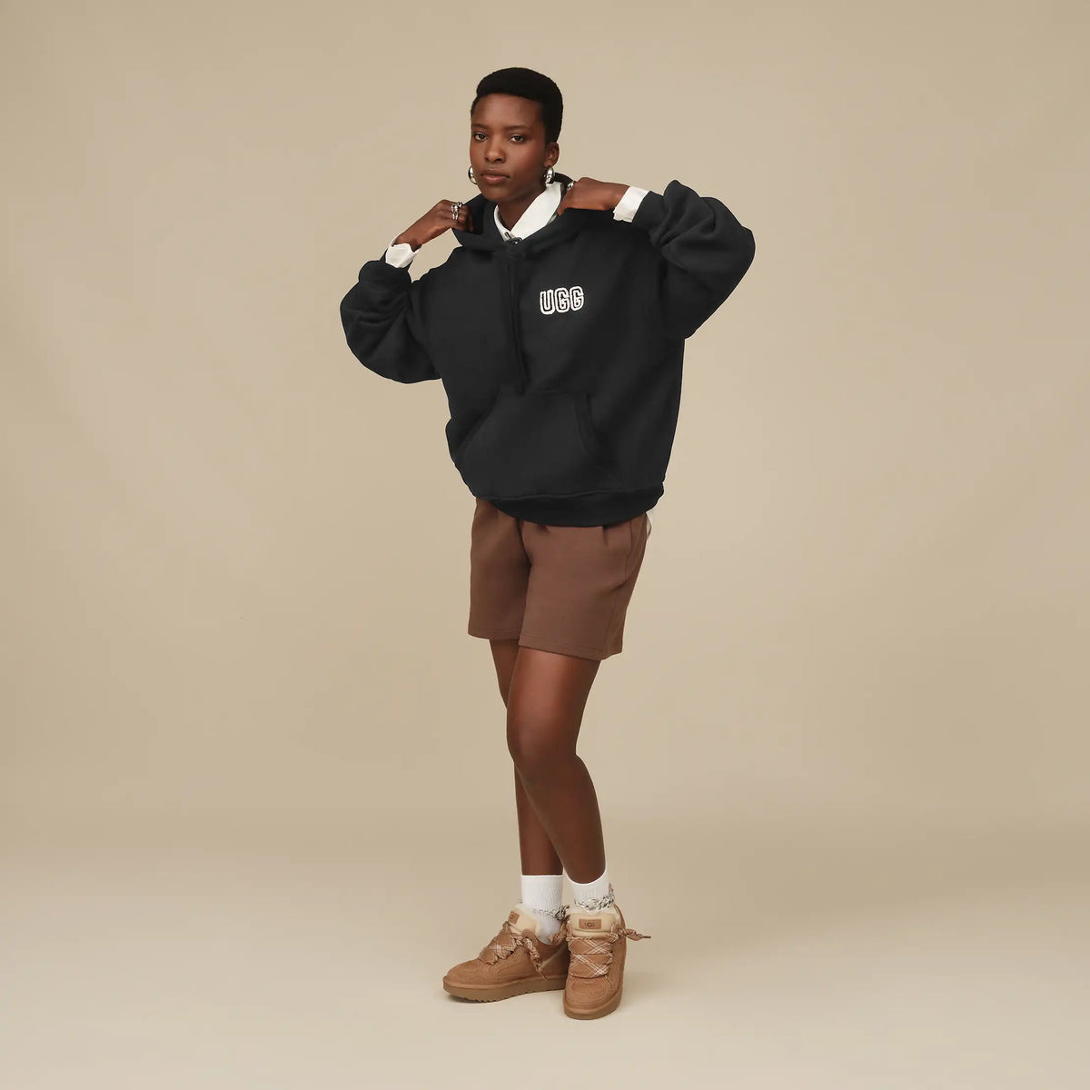 Women's UGG Logo Hoodie - BLACK