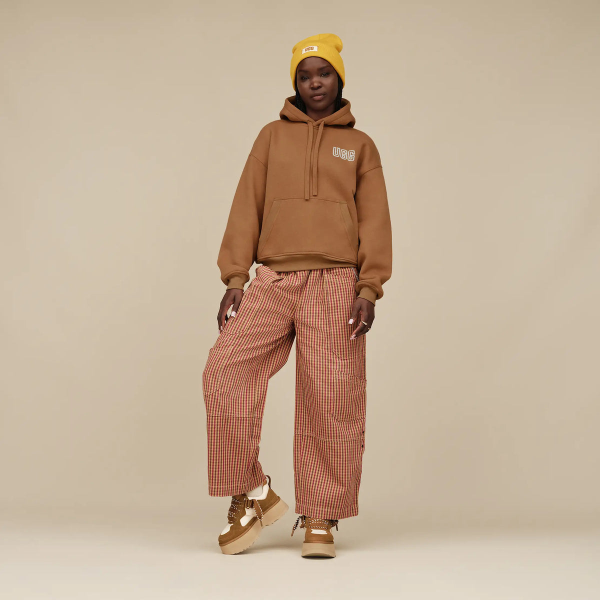 Women's UGG Logo Hoodie - CHESTNUT
