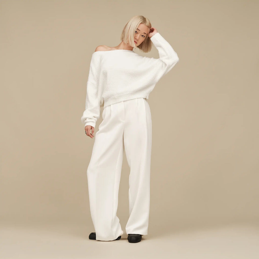 Women's Novalie Slouchy Pullover - CREAM
