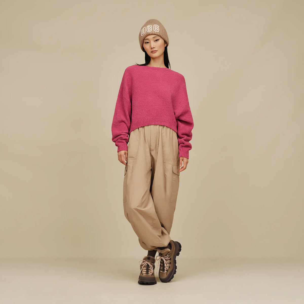 Women's Novalie Slouchy Pullover - STRAWBERRY