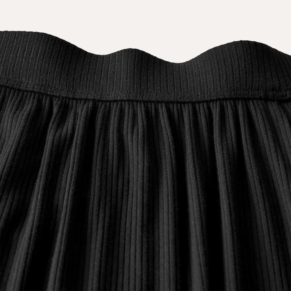 Women's Imogen Wide Leg Pant Rib - BLACK