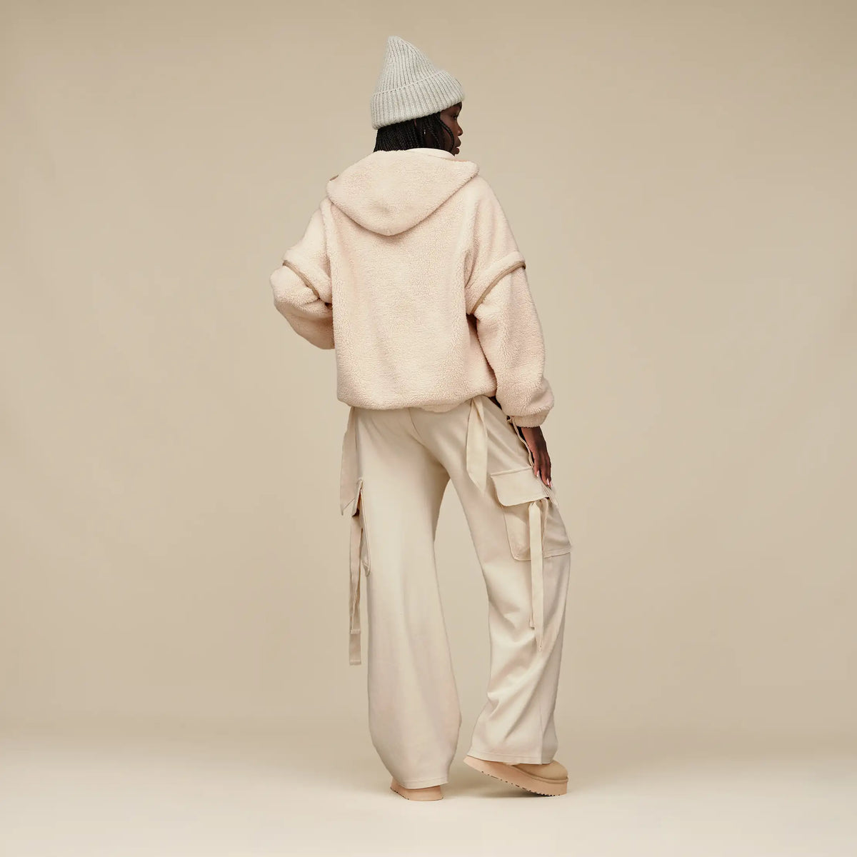 Women's Mariella UGGfluff Zip Hoodie - CREAM
