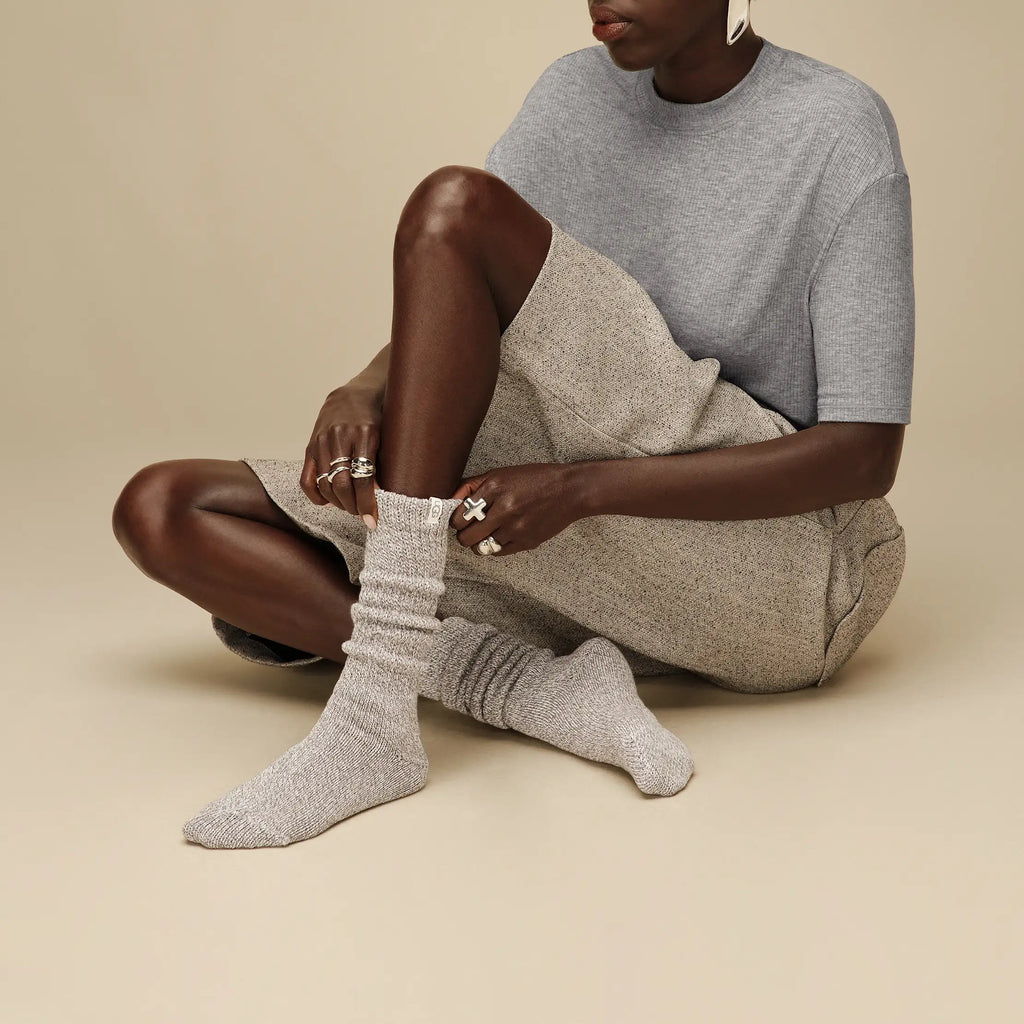 Women's Tyla Slouchy Crew II - GREY HEATHER