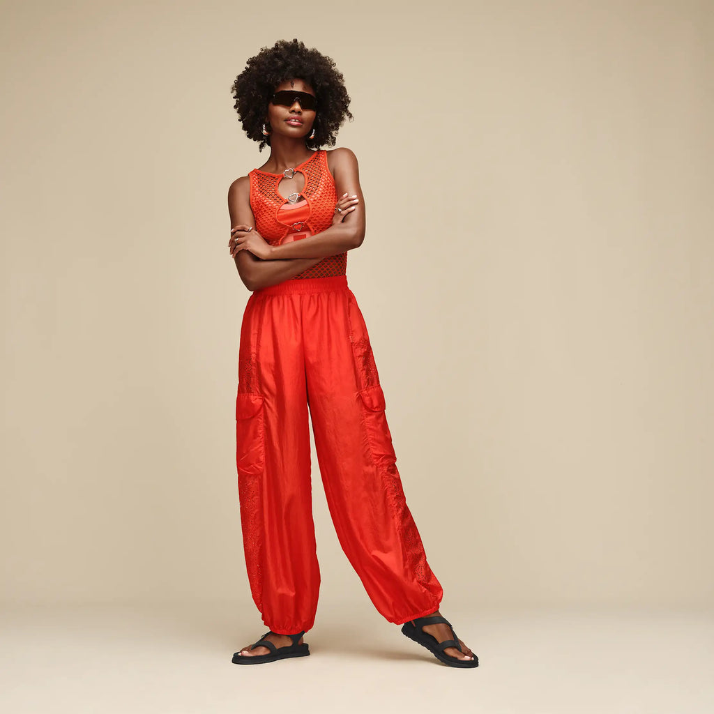 Women's Giavanni Balloon Cargo Pant - LOBSTER