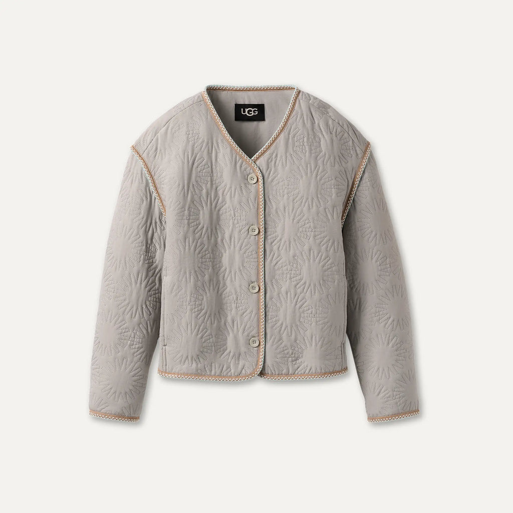 All Gender Sun Quilted Jacket - LIGHT GREY