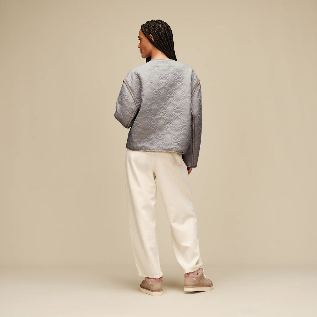 All Gender Sun Quilted Jacket - LIGHT GREY