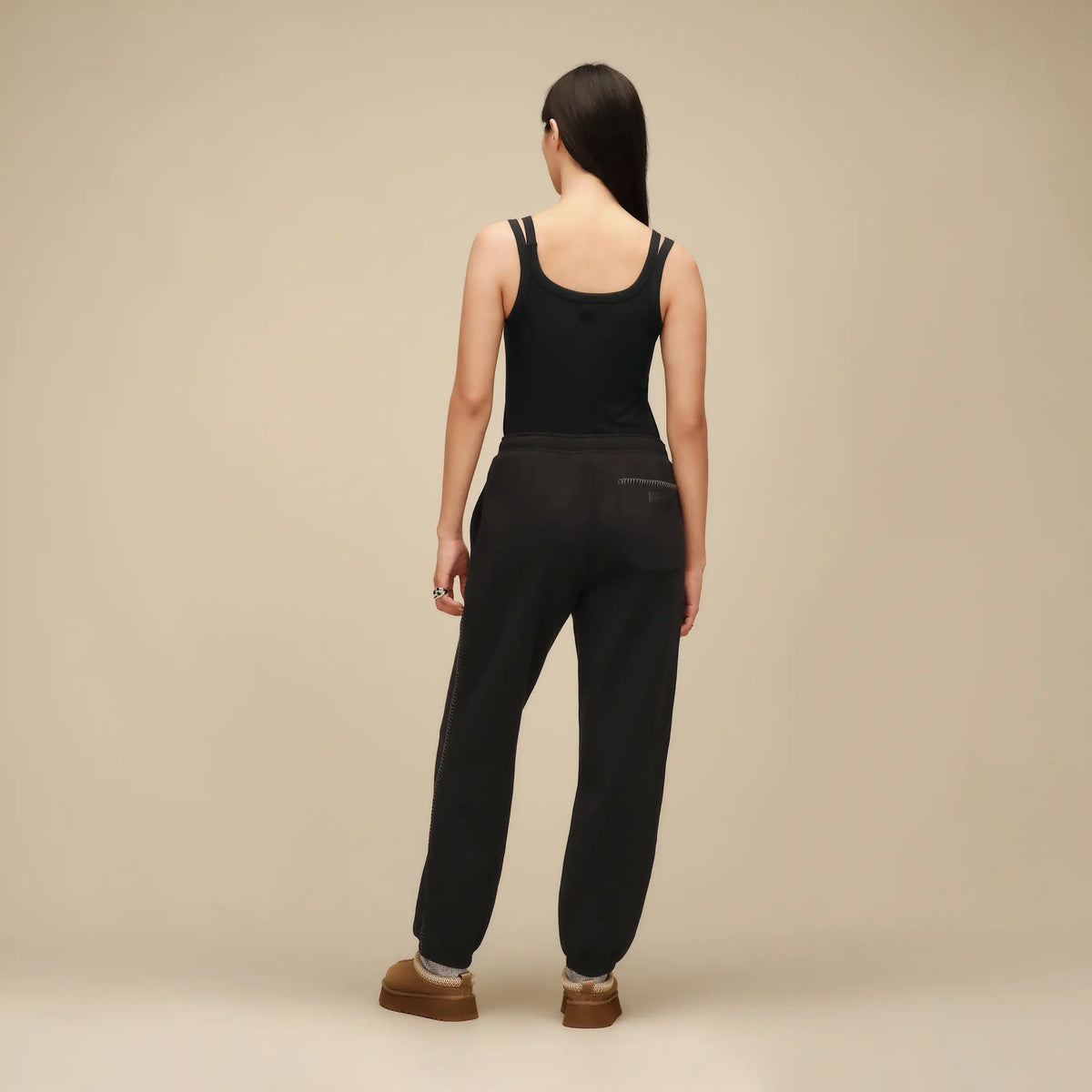 Women's Nael Tank Rib - BLACK