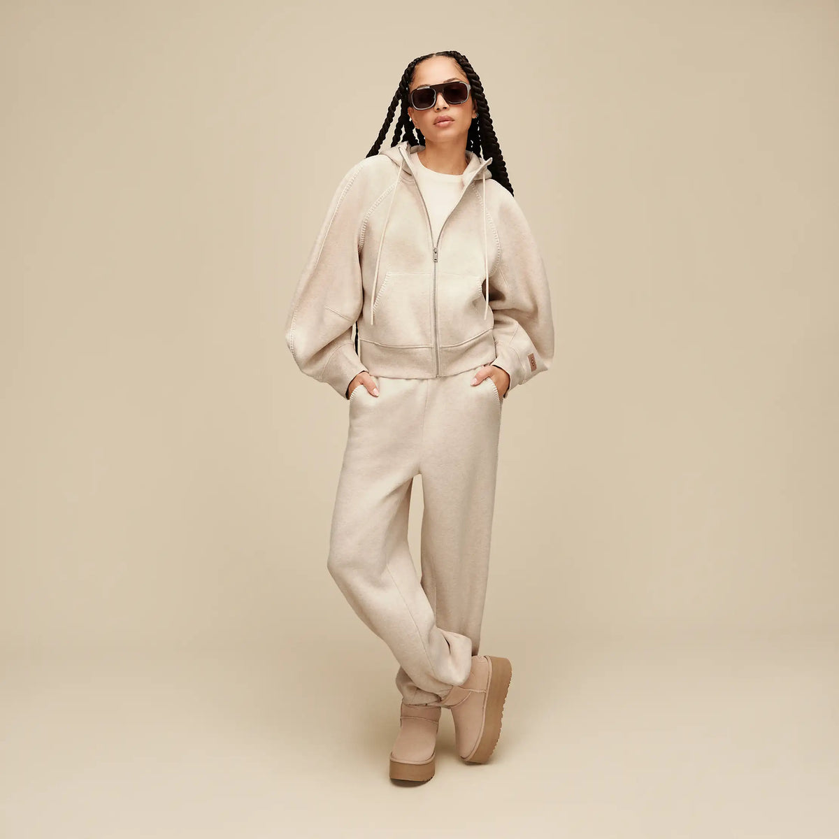 Women's Classic Full-Zip Hoodie - SAND HEATHER