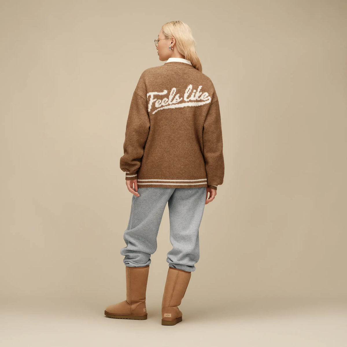 All Gender UGG Retro Cardigan - COFFEE GROUNDS HEATHER