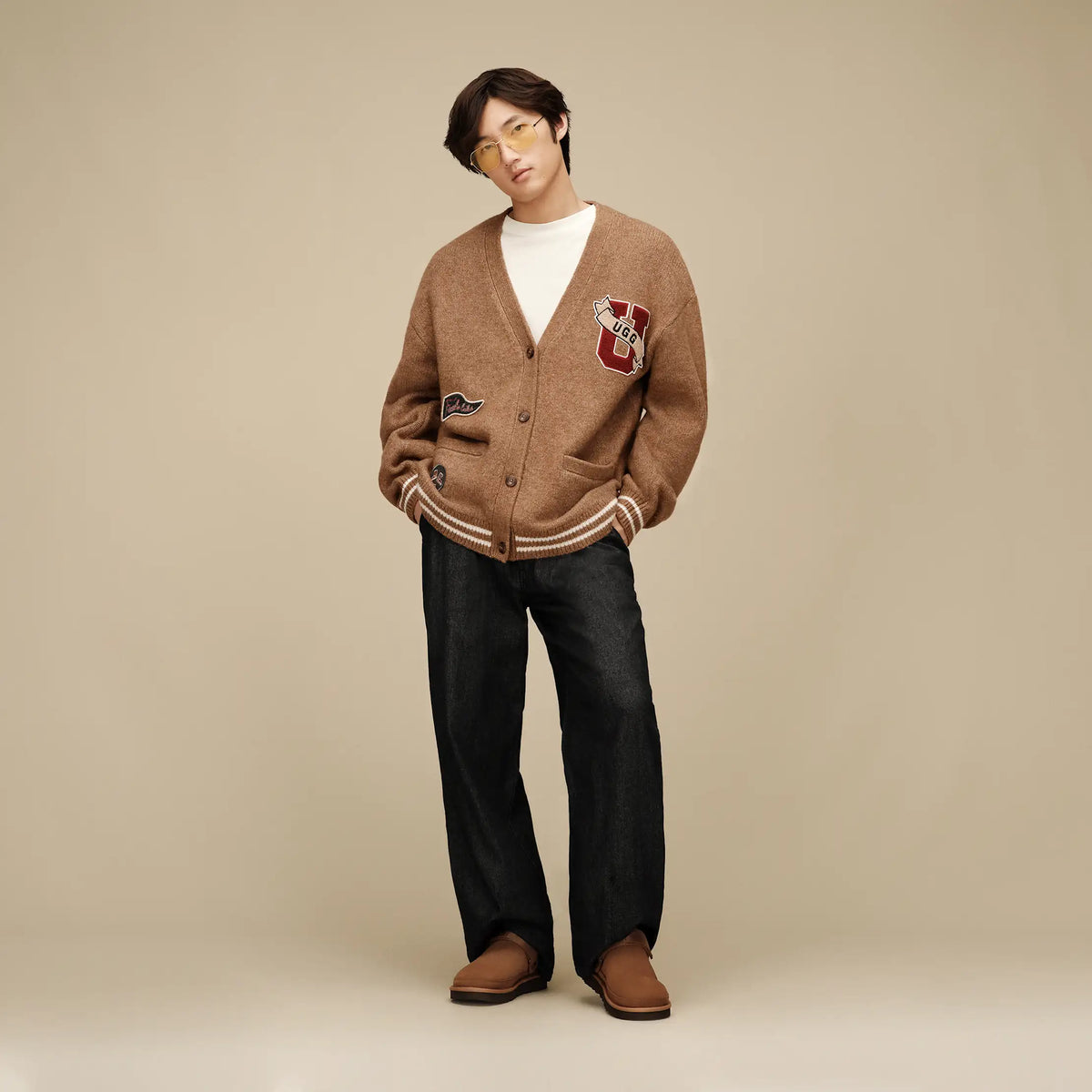 All Gender UGG Retro Cardigan - COFFEE GROUNDS HEATHER