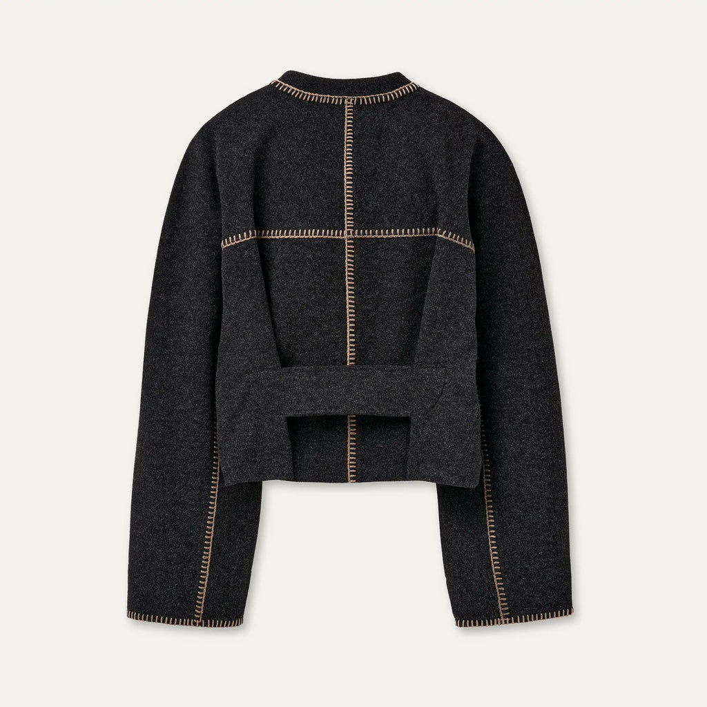 Women's Rina Button-Up Top - BLACK HEATHER