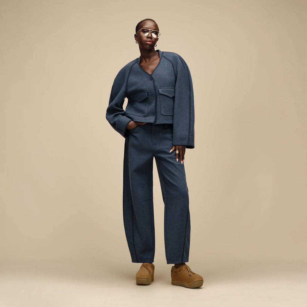 Women's Rina Button-Up Top - INDIGO HEATHER