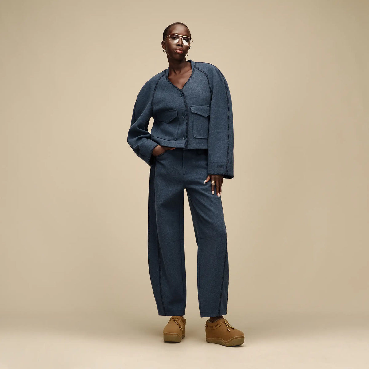 Women's Rina Button-Up Top - INDIGO HEATHER