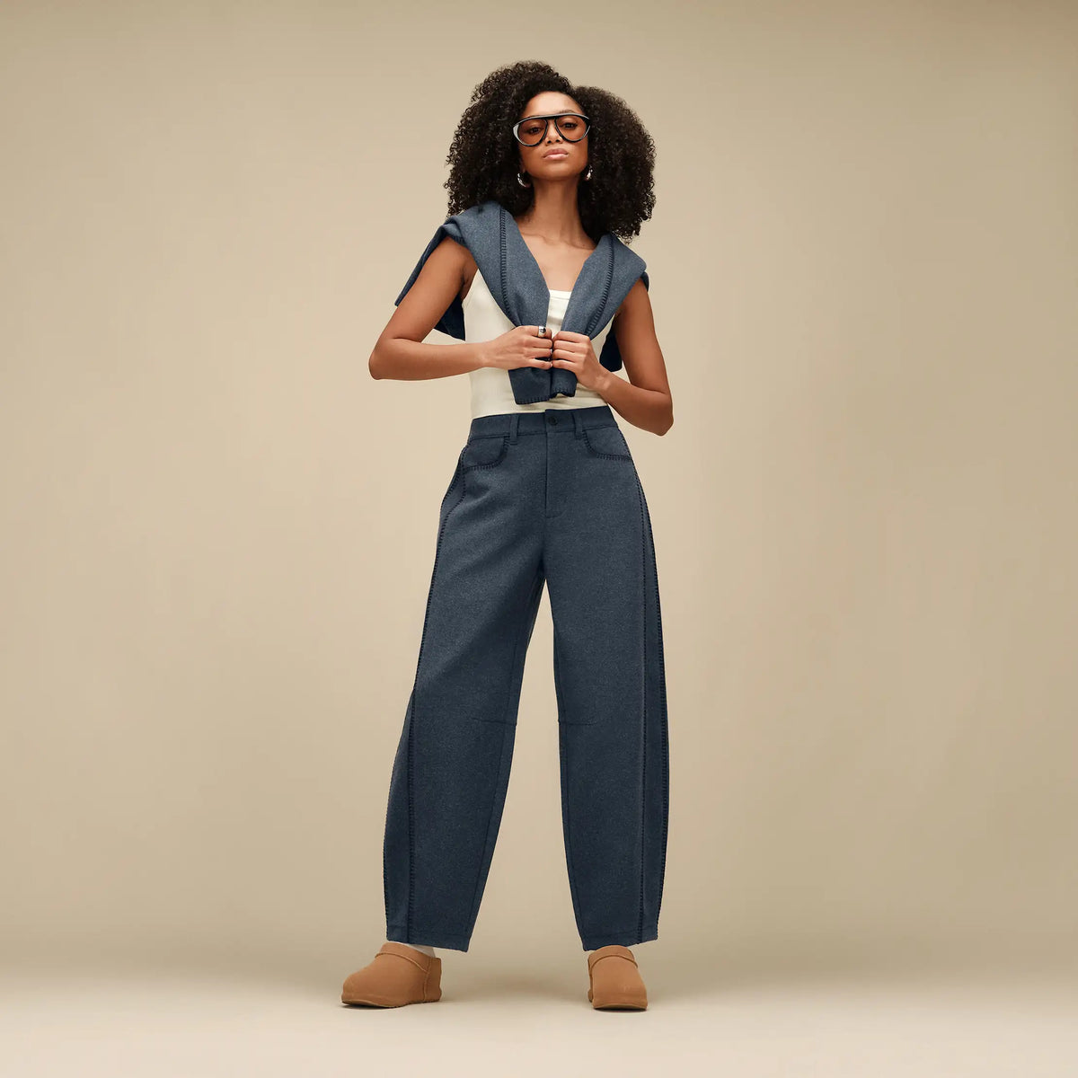 Women's Rina Barrel Pant - INDIGO HEATHER